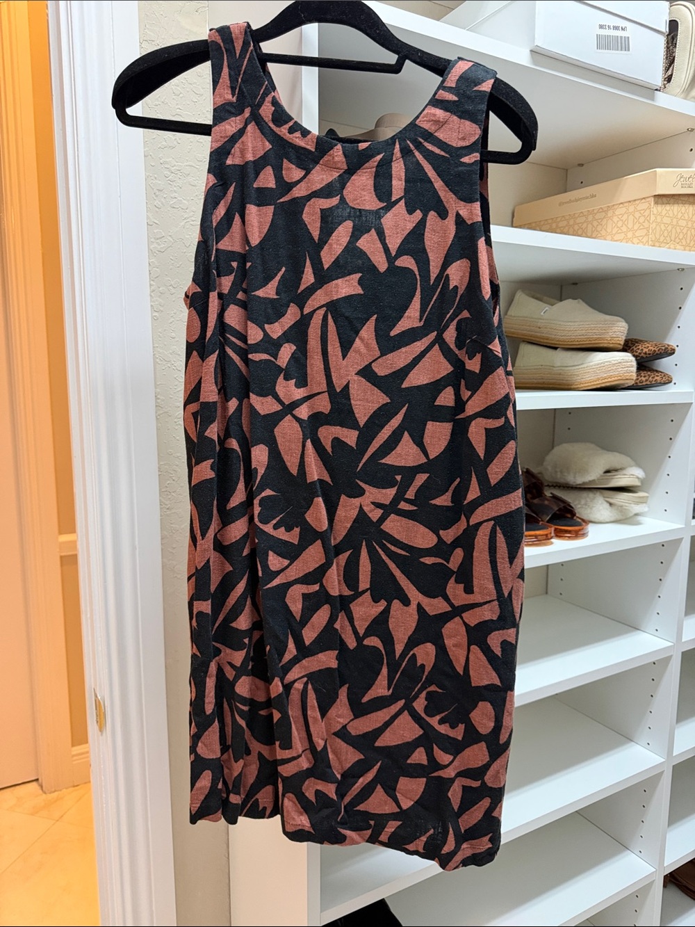 a new day Black and Rust Abstract Mini Dress